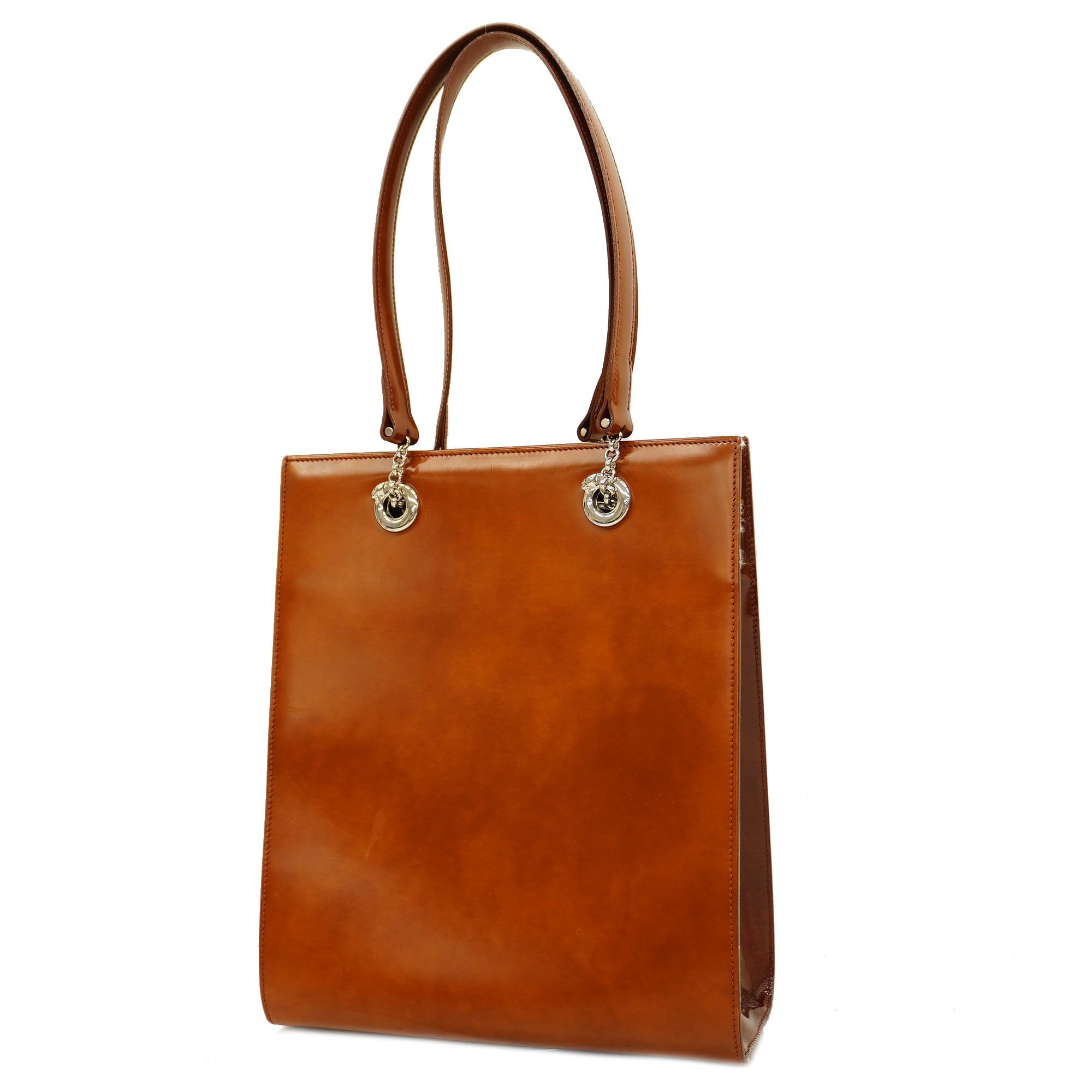 Cartierauth Panthere Tote Bag Women's Leather Brown